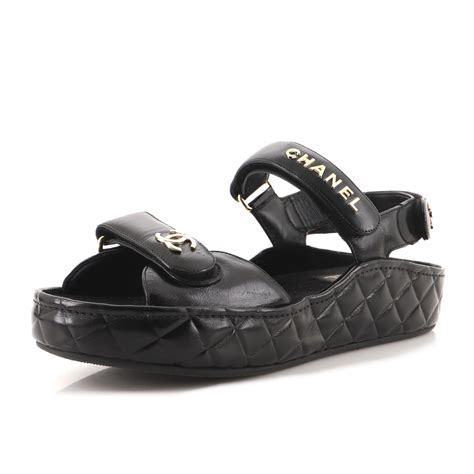 sandały chanel cena|chanel velcro sandals.